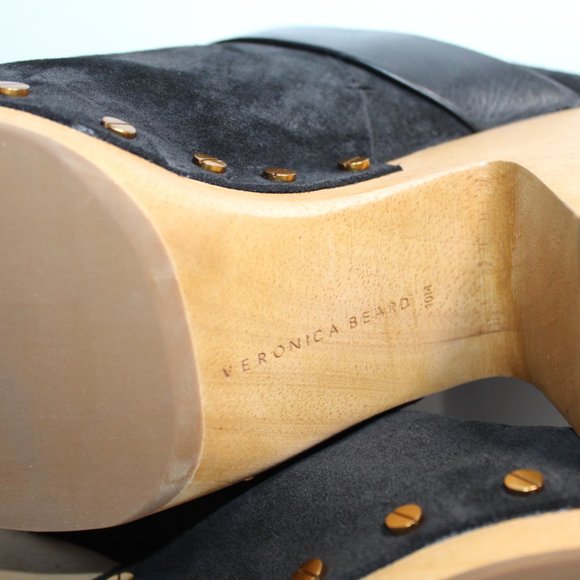 Veronica Beard Black and Tan Mules - Picture 6 of 7